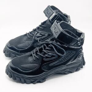 Fila Yak Boots High Top Sneakers Black Size 9 Gorpcore Techwear